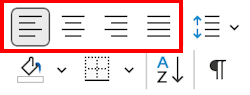 Tekst uitlijnen in Word